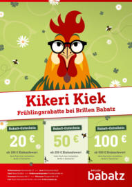 Frühlingsrabatte bei Brillen Babatz