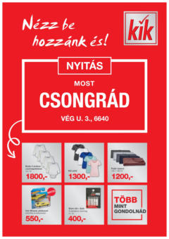 Kik - KiK újság érvényessége 2025.05.12-ig - amely érvényes a következő dátumtól: 07.05.2025