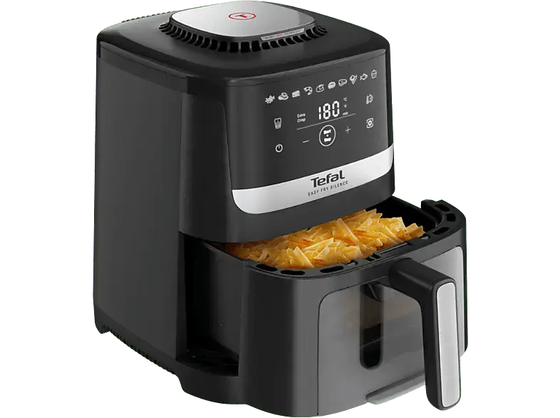 Tefal EY 5568 Easy Fry Silence Vision Heißluftfritteuse (5 l, Schwarz)