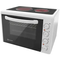 Готварска печка мини Елдом 201VFE-NEW , 2 керамични , Бял