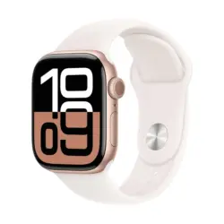 Смарт часовник Apple Watch 10 42mm Rose Gold/Light Blush Band M/L mwwj3 , 1.96 , 42.00 , 64 , Apple S10 SiP 64-bit Dual Core