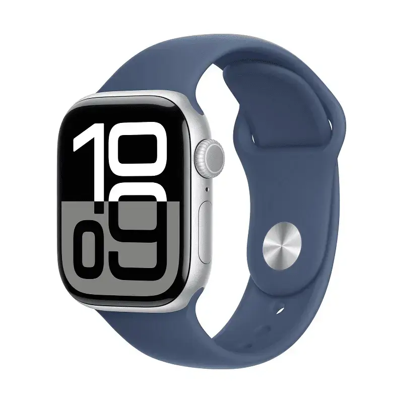 Смарт часовник Apple Watch 10 42mm Silver/Denim Sport Band M/L mwwc3 , 1.96 , 42.00 , 64 , Apple S10 SiP 64-bit Dual Core