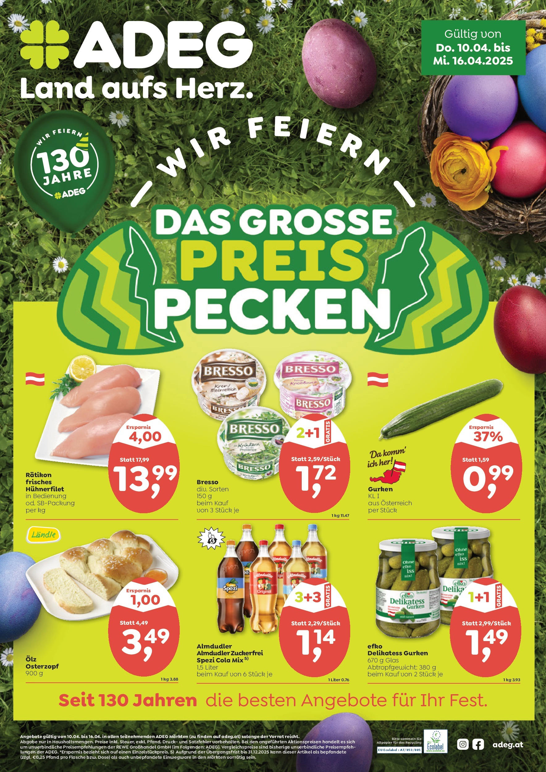 ADEG Wolfurt, Feldkirch, Nenzing von 10.04.2025 - Aktuelle Angebote | Seite: 1