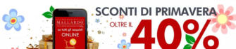 Sconti di primavera oltre il 40%