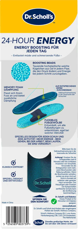 Scholl Einlegesohlen 24Hour Energy Gr. 35 - 40 (1 Paar)