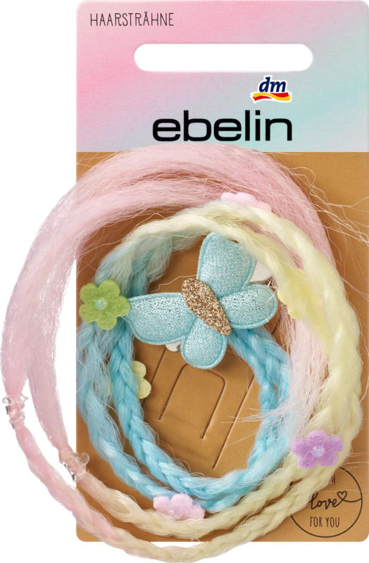 ebelin Haarsträhne mit Schmetterling