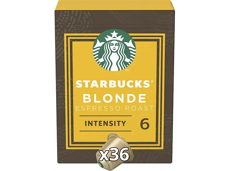 Starbucks Blonde Espresso Roast Kaffeekapsel, 36 Stück, Kompatibles System: Nespresso