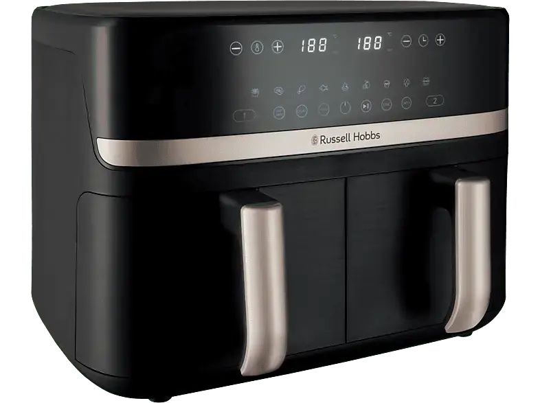 Russell Hobbs 27680-56 SatisFry™ Dual Basket Heißluftfritteuse (9 l, 2800 Watt, Schwarz)
