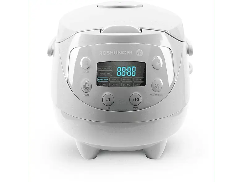 Reishunger Digitaler Reiskocher (350 Watt, 0,6 l, Grau)