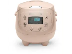 Reishunger Digitaler Mini Reiskocher (350 Watt, 0,6 l, Pink)
