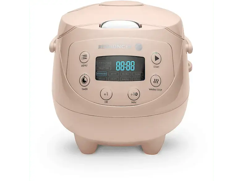 Reishunger Digitaler Mini Reiskocher (350 Watt, 0,6 l, Pink)