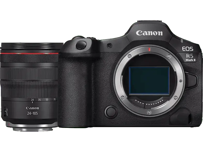 Canon EOS R5 Mark II spiegellose Kamera und RF 24-105mm F4 L IS USM Objektiv; Spiegellose Systemkamera