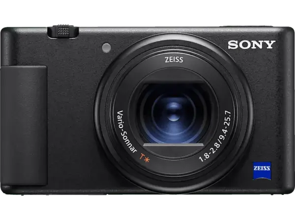 Sony ZV1A Vlog Kamera, 4K, 9.4-25.7 mm, f/1.8-2.8, Xtra Fine / TFT-LCD Display, Schwarz; Digitalkamera