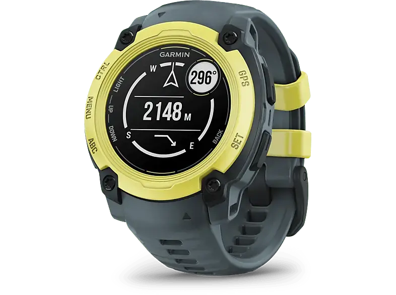 Garmin INSTINCT® E, 40mm, Lime Bezel, mit Silikon-Wechselarmband 20mm Twilight; Smartwatch