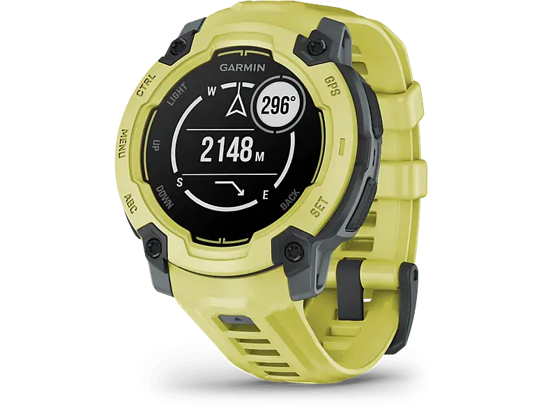 Garmin INSTINCT® E, 45mm, Twilight, mit Silikon-Wechselarmband 22mm Electric Lime; Smartwatch