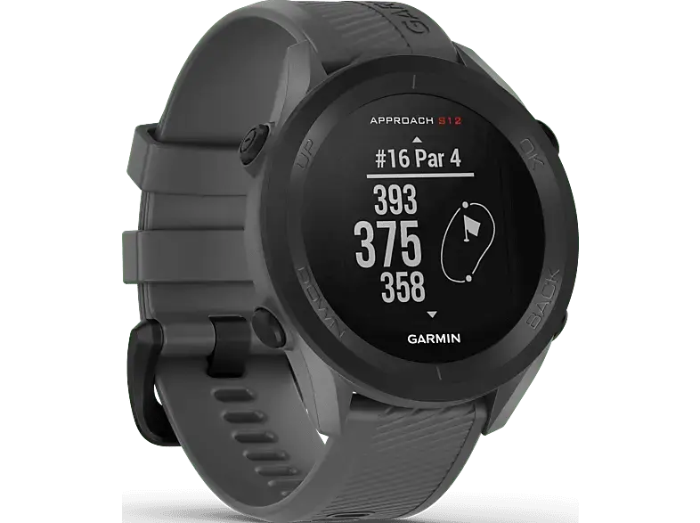 Garmin Approach S12, Schiefergrau/Schwarz; GPS-Golfuhr