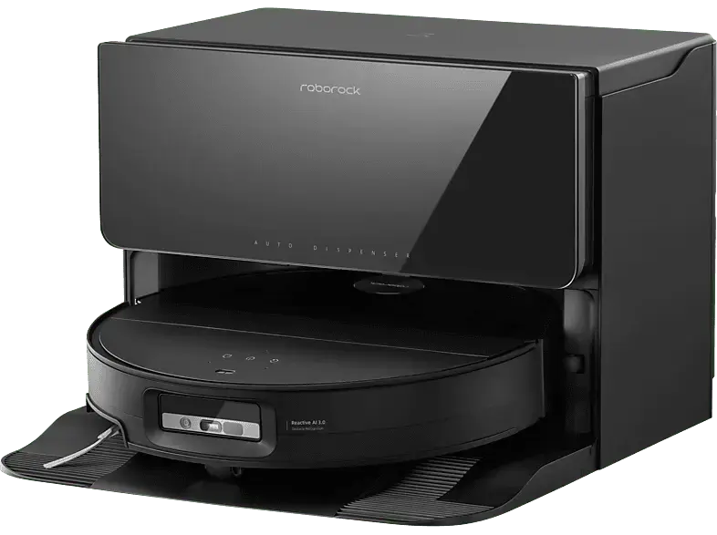 Roborock SAROS 10 A&D System Saug- und Wischroboter mit Wasseranschluss (Schwarz, 72 dB(A))