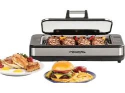 Media Shop M 36963 Power XL Smokeless Tischgrill, Silber (1500 Watt)