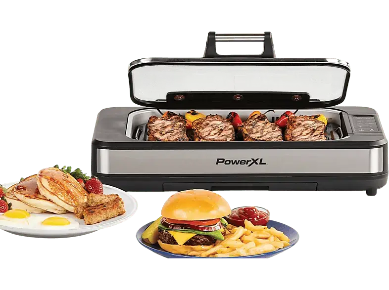 Media Shop M 36963 Power XL Smokeless Tischgrill, Silber (1500 Watt)