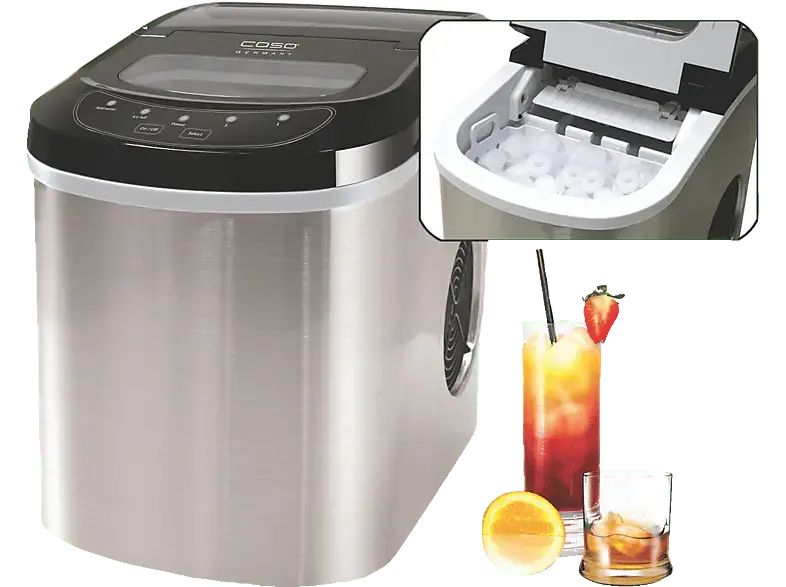 Caso 3301 Ice Master Pro Eiswürelbereiter (90 Watt, 2,2 l, Edelstahl)