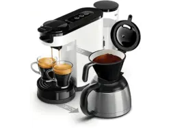 Philips HD6592/04 senseO® Switch Kaffeepadmaschine, Weiß