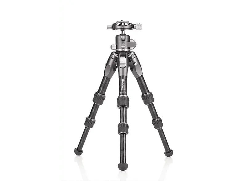 Benro Stativ Tortoise 03C mit GX25 Kugelkopf, Carbon, Höhe bis 31.5cm, 8kg Zuladung, Grau