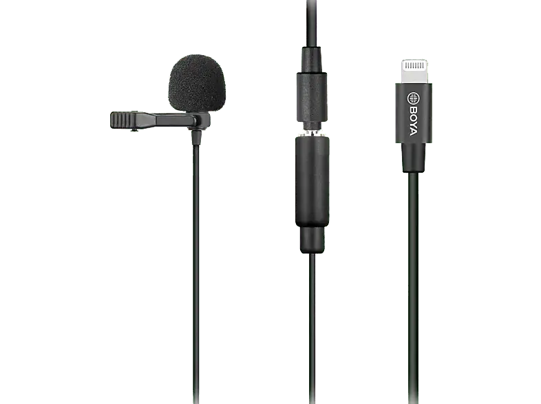 Boya Lavalier Mikrofon M2, kompatibel mit iOS; Omnidirektionales Aufsteckmikrofon
