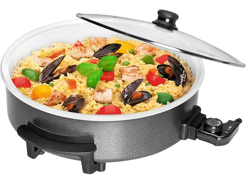 Clatronic Partypfanne Ceramic PP 3570 Partypfanne, Schwarz (1500 Watt)