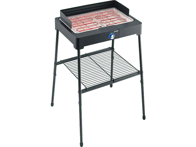 Severin PG 8566 Standgrill mit Grillrost, Schwarz (2200 Watt)