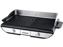 Gastroback 42523 Advanced Pro BBQ Tischgrill, Silber (2300 Watt)