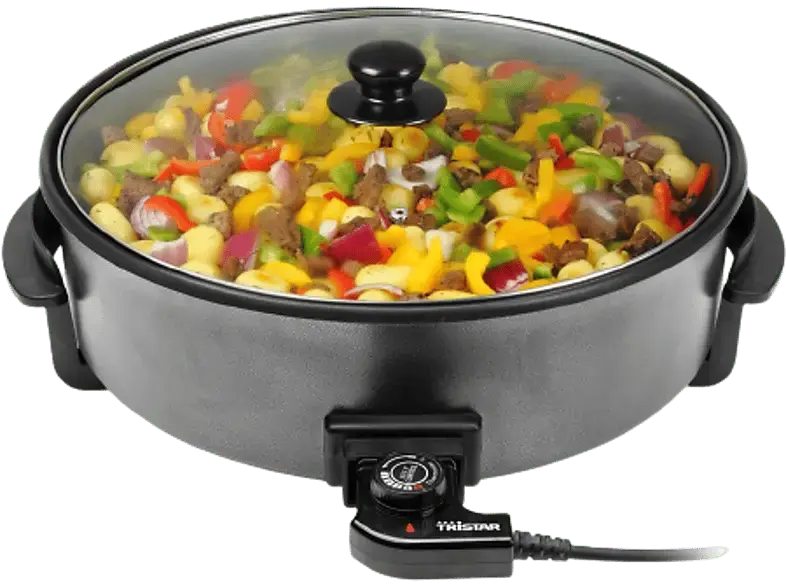 TriStar PZ-9145 Multifunktionale Grillpfanne XXL, Schwarz (1500 Watt)