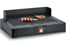 Severin PG 8567 Barbecue Tischgrill, Schwarz (2200 Watt)