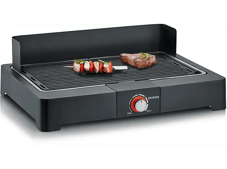 Severin PG 8567 Barbecue Tischgrill, Schwarz (2200 Watt)