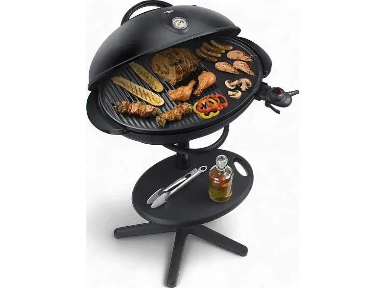 Steba BBQ-Grill VG 350 big XXL Grill Schwarz Tisch- und Standgerät, (2200 Watt)
