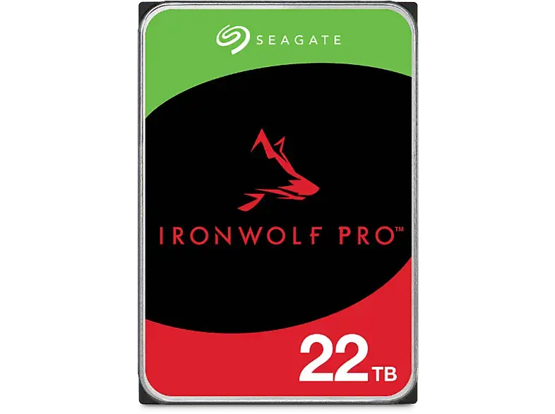SEAGATE 22TB IronWolf Pro Festplatte, 3.5 Zoll, HDD, Helium, 512MB Cache, 7200rpm, +Rescue