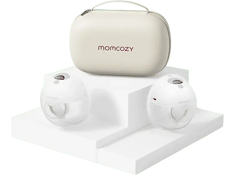 Momcozy BP180-GR00BA-A All-in-One M5 Tragbare Milchpumpe, Double, Grey