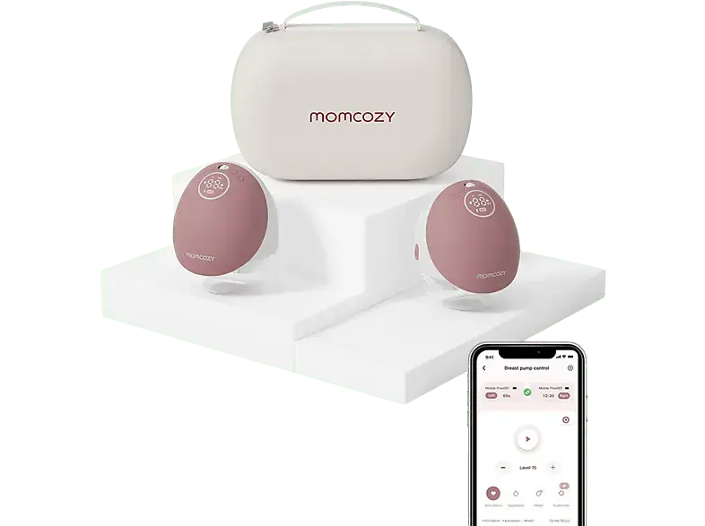 Momcozy BP225-NR71BA-A M9 Mobile Flow™ Freihändige Milchpumpe, Double