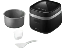 Philips HD3091/80 3000 Series Mini Reiskocher (400 Watt, 0,54 l, Schwarz)