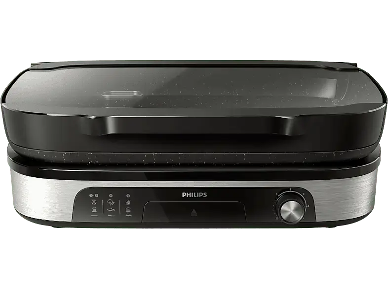 Philips HD6212/90 Smoker & Aromainfusor Tischgrill, Schwarz (2400 Watt)