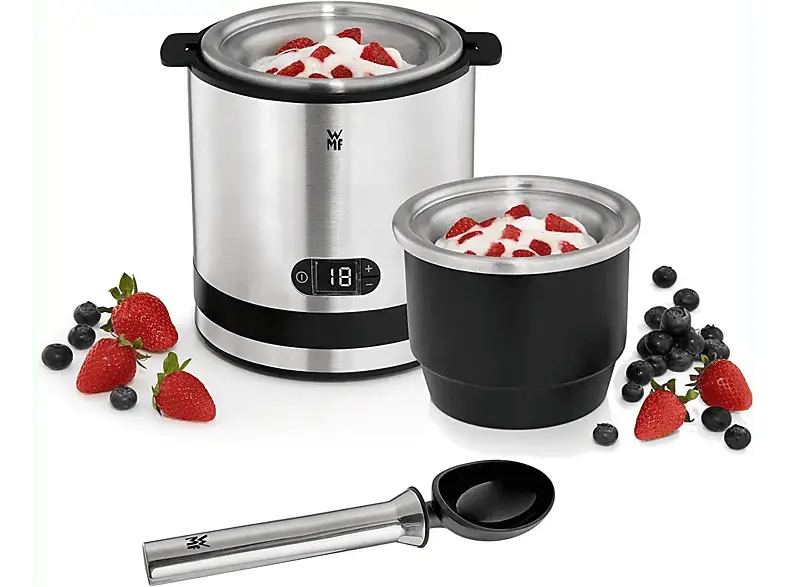 WMF KÜCHENminis® Eismaschine (12 Watt, 3 l, Silber)