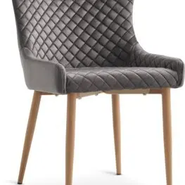 JYSK Scaun PEBRINGE catifea gri/stejar natur