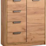 JYSK JYSK Comodă 4 sertare 1 ușă JENSLEV stejar sălbatic
