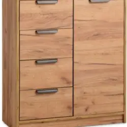 JYSK Comodă 4 sertare 1 ușă JENSLEV stejar sălbatic