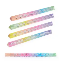 Regenbogen-Lineal Flower-Power 18cm bunt