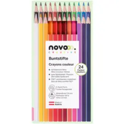 NOVOOO Creative Buntstifte 6-Kant-Form 24 Farben