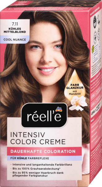 réell‘e Haarfarbe 7.11 Kühles Mittelblond