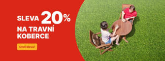 Dubnová sleva 20 % na travní koberce