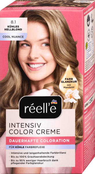 réell‘e Haarfarbe 8.1 Kühles Hellblond