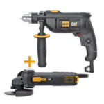PRAKTIS Бормашина CAT DX17 750W + ъглошлайф CAT DX37 ø115мм 750W