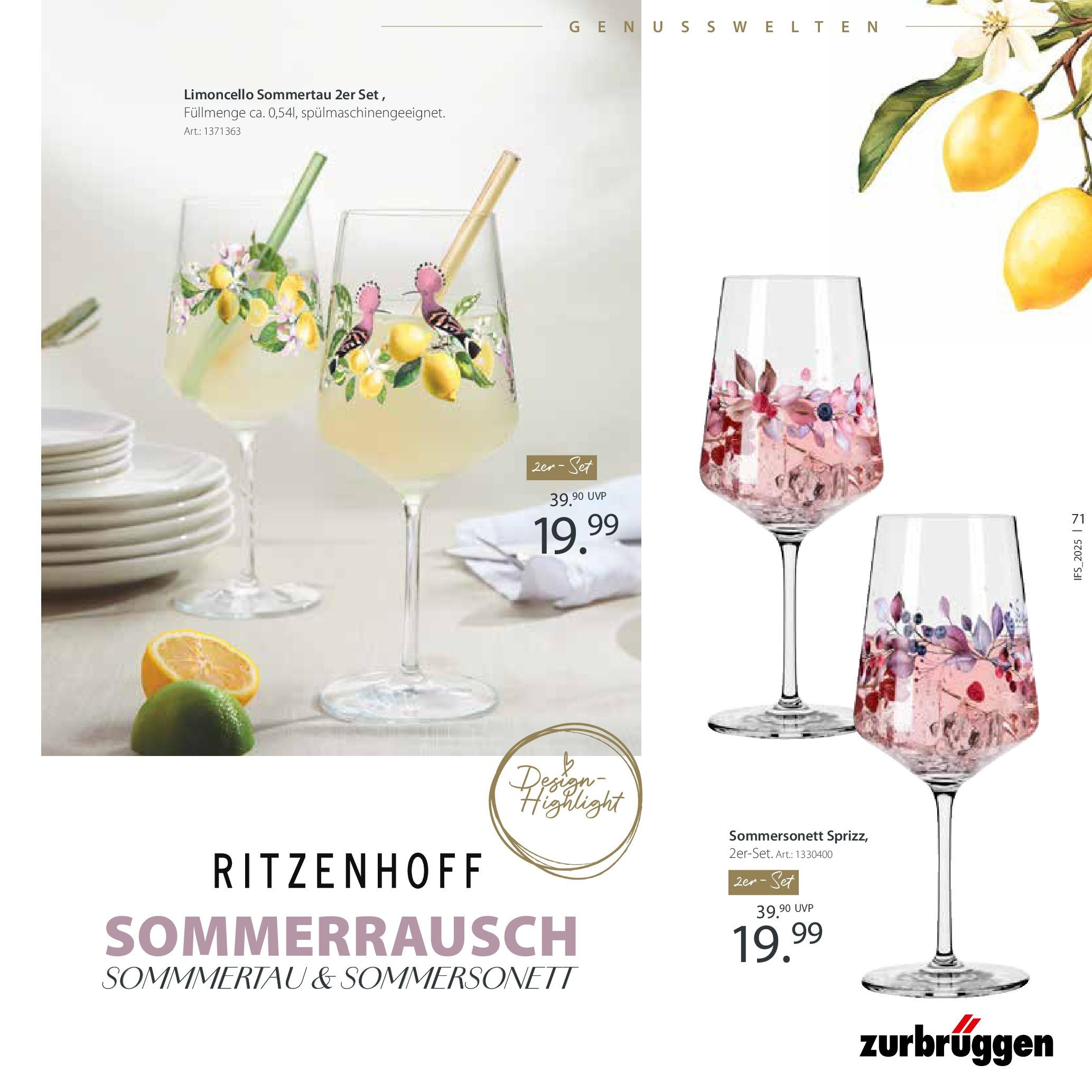 Zurbrüggen Lebenslust (ab 01.04.2025) zum Blättern | Seite: 71 | Produkte: Limoncello